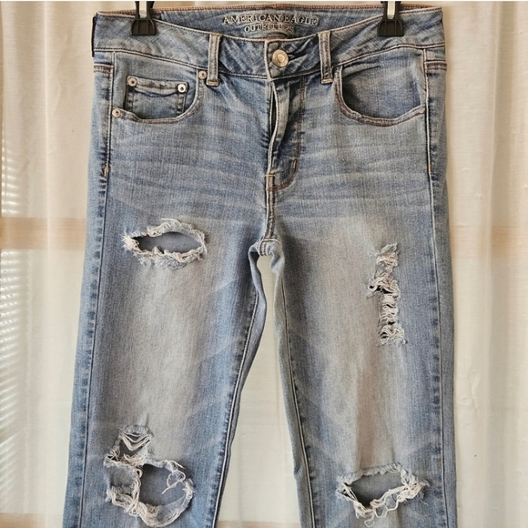 📌102 AMERICAN EAGLE OUTFITTERS STRAIGHT JEANS WOMEN'S SIZE 8 - Picture 3 of 6